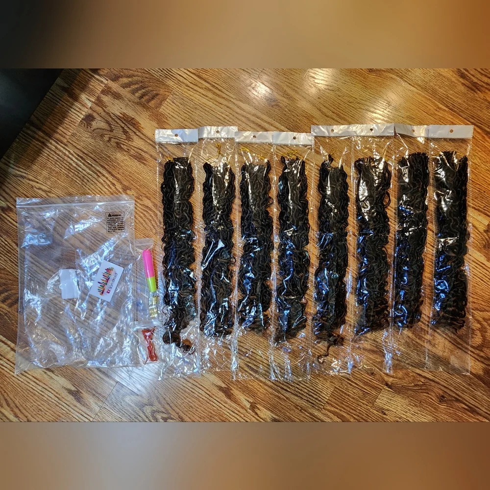 8 Packs New Goddess Locs Crochet Hair With Curly Ends 22